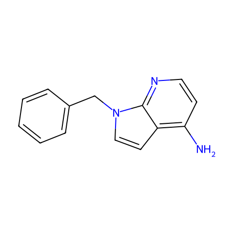 1H-Pyrrolo[2,3-b]pyridin-4-amine, 1-(phenylmethyl)-结构图