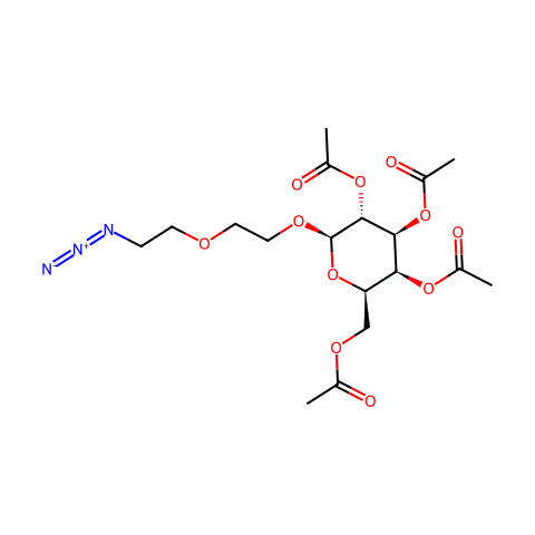 β-D-tetraacetylgalactopyranoside-PEG1-N3结构图