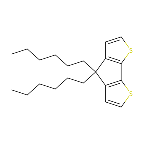 4,4-二己基-4H-环戊二烯并[2,1-B:3,4-B']二噻吩结构图