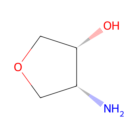 3-Furanol,4-aminotetrahydro-,(3R-cis)-(9CI)结构图