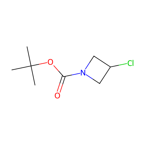tert-butyl 3-chloroazetidine-1-carboxylate结构图