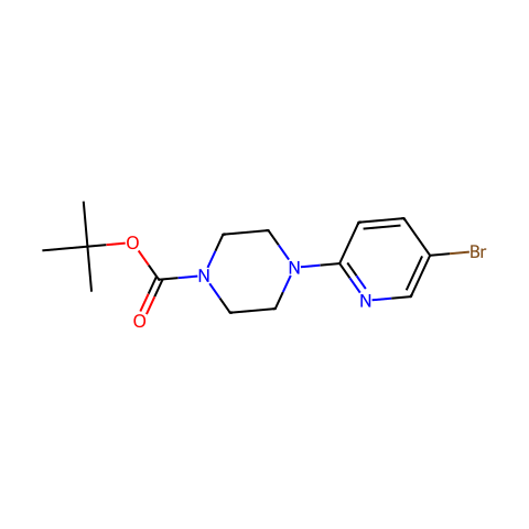 4-Boc-1-(5-溴-2-吡啶基)哌嗪结构图