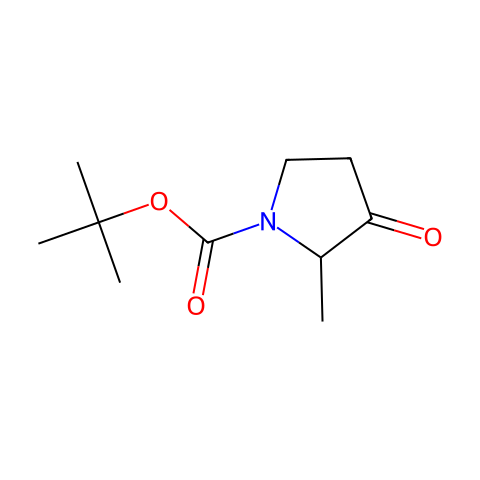 1-BOC-2-甲基-3-吡咯烷酮结构图