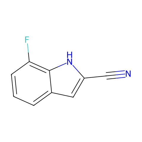7-fluoro-1H-indole-2-carbonitrile结构图