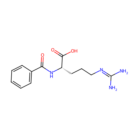 N-苯甲酰基-L-精氨酸结构图