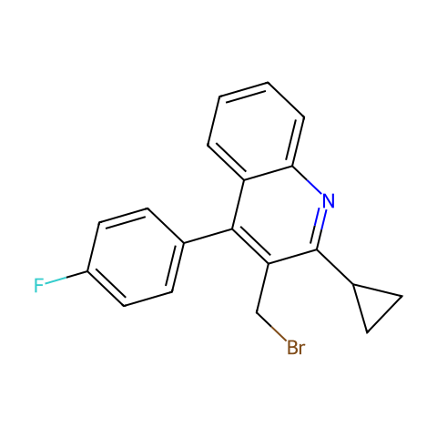 3-(Bromomethyl)-2-cyclopropyl-4-(4-fluorophenyl)quinoline结构图
