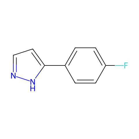 3-(4-氟苯基)-1H-吡唑结构图