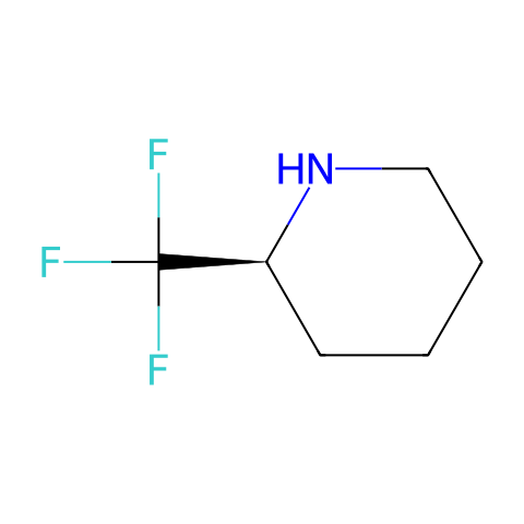 (S)-2-三氟甲基哌啶结构图