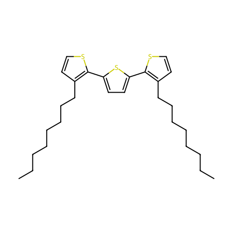 3-辛基-5'-(3-辛基噻吩-2-基)-2,2'-联噻吩结构图