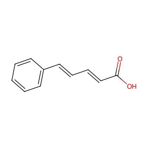 5-苯基-2,4-戊二烯酸结构图