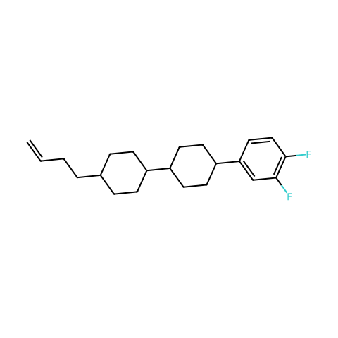 反,反-4'-(3-丁烯基)-4-(3,4-二氟苯基)双环己烷结构图