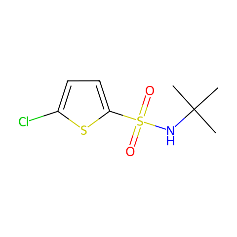 5-氯-2-噻吩叔丁基磺酰胺结构图