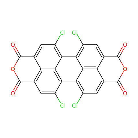 1,6,7,12-四氯-3,4,9,10-四甲酸二酐结构图