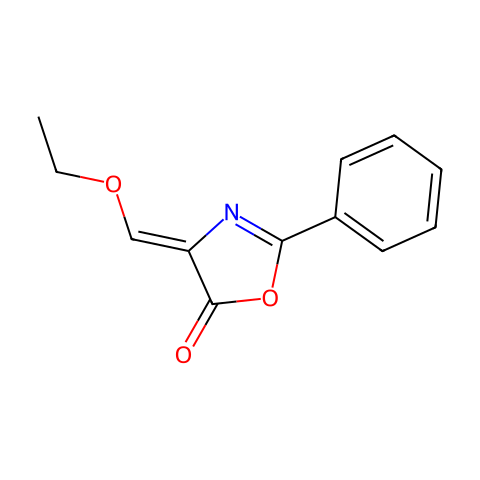 4-乙氧基亚甲基-2-苯基唑啉-5-酮结构图