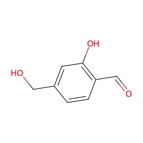 2-Hydroxy-4-(hydroxymethyl)benzaldehyde结构图