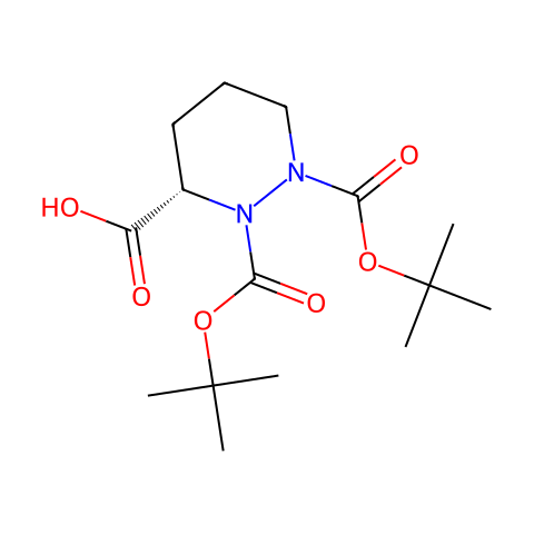 ((S)-1,2-双(叔丁氧基羰基)六氢哒嗪-3-羧酸结构图