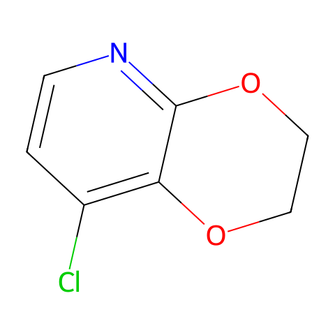 8-Chloro-2,3-dihydro-[1,4]dioxino[2,3-b]pyridine结构图