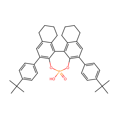 （11bR）-2,6-双 [4-（叔丁基）苯基]-8,9,10,11,12,13,14,15-八氢-4-羟基-4-氧化物-二萘并[2,1-d：1' '，2''-f] [1,3,2] 二氧磷杂七环结构图