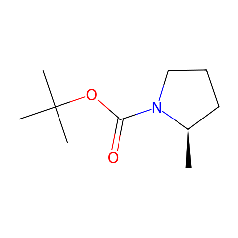 (R)-1-Boc-2-甲基吡咯烷结构图