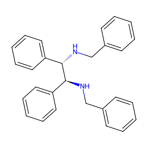 (1S,2S)-1,2-二苯基-N1,N2-双(苯甲基)-1,2-乙二胺结构图