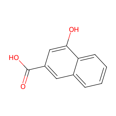 2-Naphthalenecarboxylic acid, 4-hydroxy-结构图