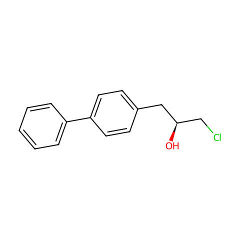 [1,1'-Biphenyl]-4-ethanol, α-(chloromethyl)-, (αS)-结构图