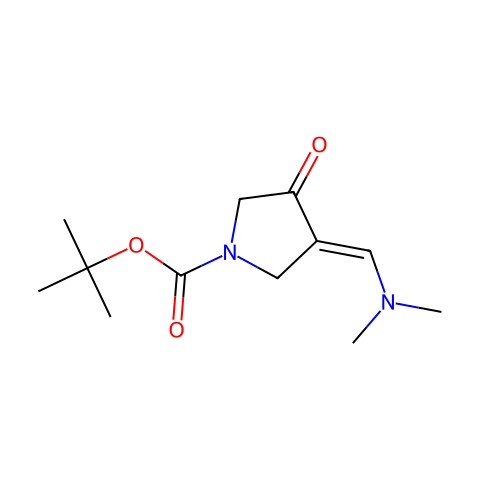 3-Dimethylaminomethylene-4-oxo-pyrrolidine-1-carboxylic acid tert-butyl ester结构图
