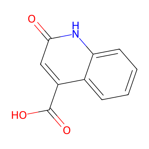 2-羟基喹啉-4-甲酸结构图