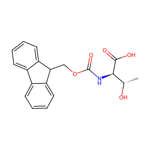 N-(9-芴甲氧羰基)-D-苏氨酸结构图