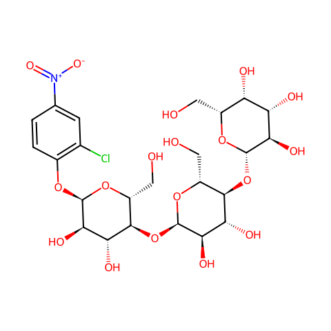 2-Chloro-4-nitrophenyl 4-O-b-D-galactopyranosylmaltoside结构图