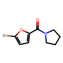 (5-溴呋喃-2-基)(吡咯烷-1-基)甲酮结构图