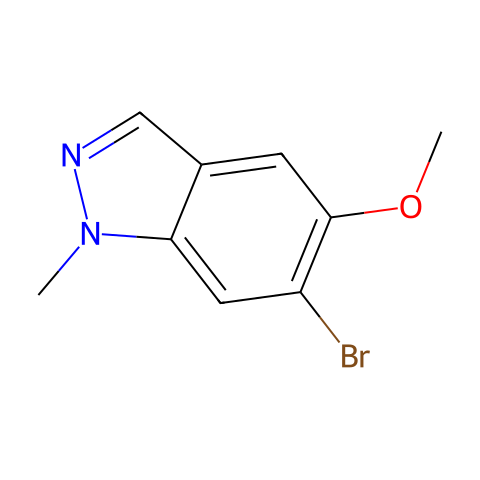 6-bromo-5-methoxy-1-methyl-1H-indazole结构图