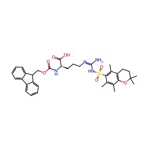 NΑ-FMOC-NΩ-PMC-D-精氨酸结构图