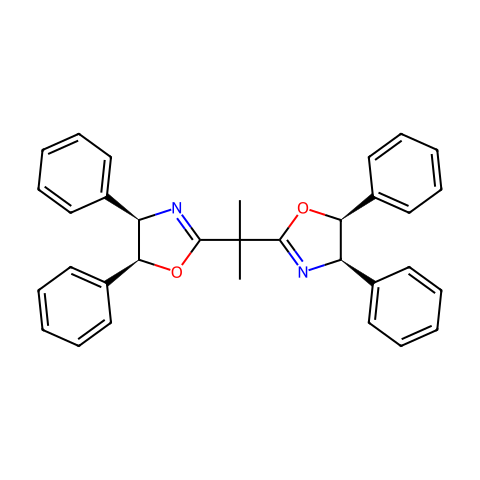 （4R，4''R，5S，5''S）-2,2''-（1-甲基亚乙基）双[4,5-二氢-4,5-二苯基恶唑]结构图