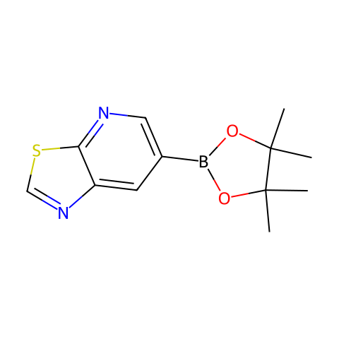 6-(4,4,5,5-Tetramethyl-1,3,2-dioxaborolan-2-yl)thiazolo[5,4-b]pyridine结构图