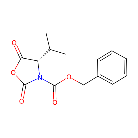 (S)-4-异丙基-2,5-二氧代恶唑烷-3-羧酸苄酯结构图