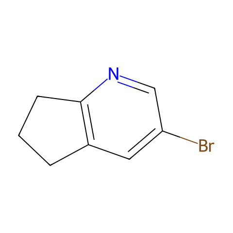 3-溴-6，7-二氢-5H-2，3-环戊烯并吡啶结构图
