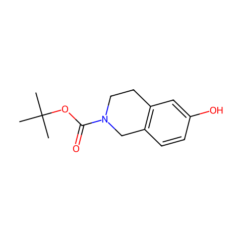 N-BOC-6-羟基-3,4-二氢异喹啉结构图