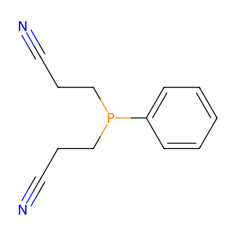 双(2-氰基乙基)苯基膦结构图