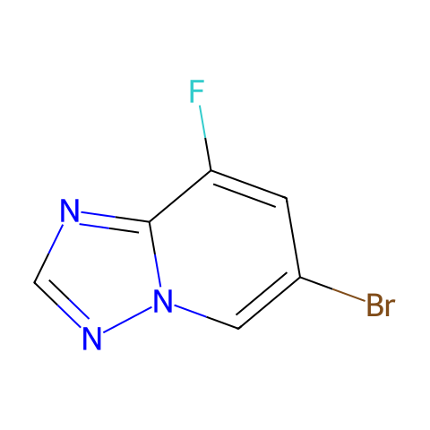 6-溴-8-氟-[1,2,4]三唑并[1,5-A]吡啶结构图