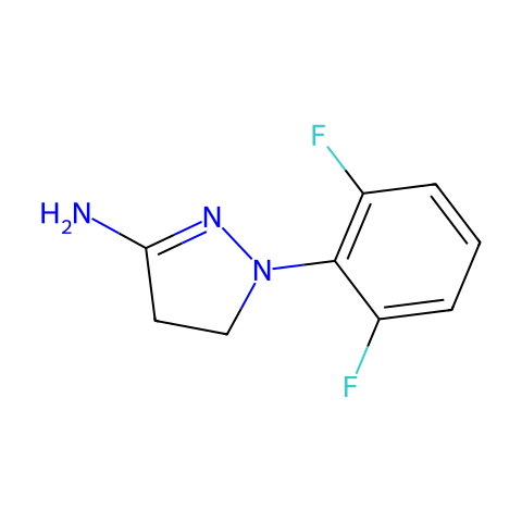 1-(2,6-二氟苯基)-4,5-二氢-1H-吡唑-3-胺结构图