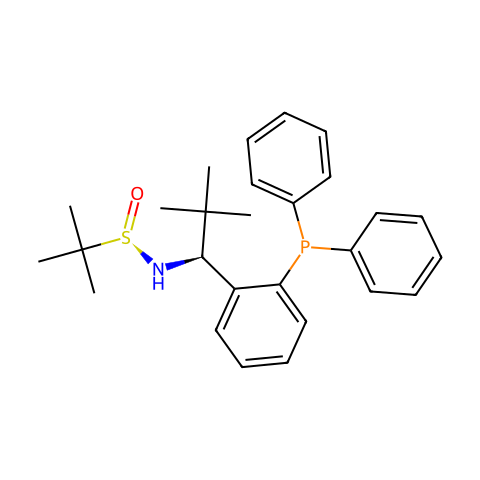 [S（R）]-N-[（1S）-1-[2-（二苯基膦基）苯基]-2,2-二甲基丙基]-2-甲基-2-丙烷亚磺酰胺结构图