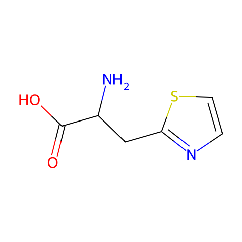 β-(2-噻唑)-DL-丙氨酸结构图