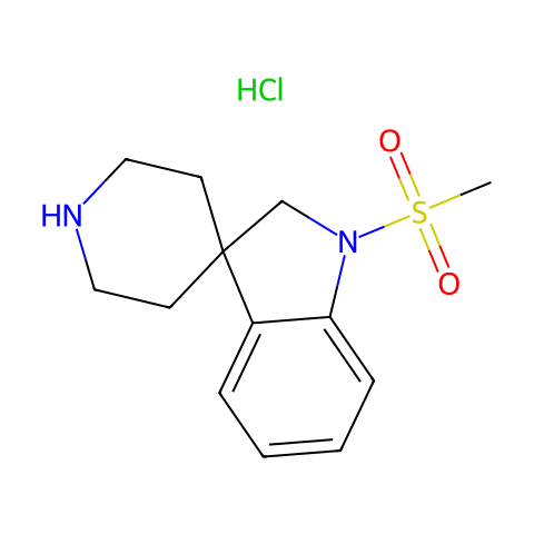 1-(Methylsulfonyl)spiro[indoline-3,4'-piperidine]hydrochloride结构图