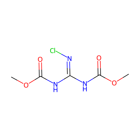 2-氯-1,3-双(甲氧羰基)胍结构图