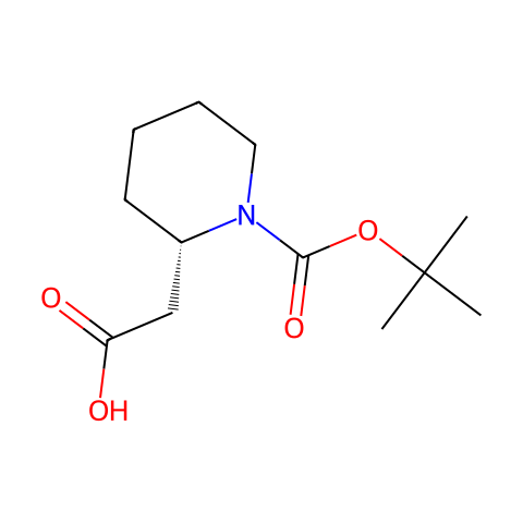 (S)-1-BOC-2-哌啶乙酸结构图