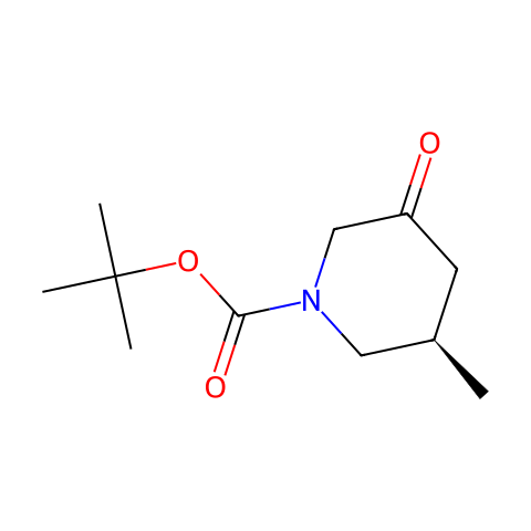 1-Piperidinecarboxylic acid, 3-methyl-5-oxo-, 1,1-dimethylethyl ester, (3R)-结构图