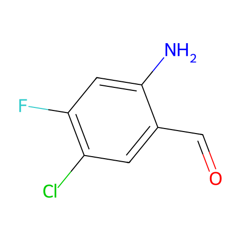 2-氨基-5-氯-4-氟苯甲醛结构图