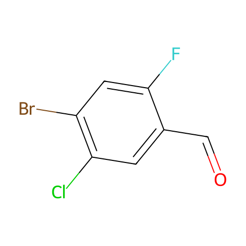 4-Bromo-5-chloro-2-fluorobenzaldehyde结构图