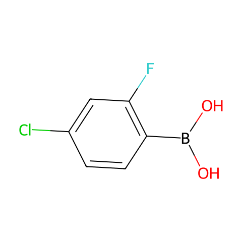 4-氯-2-氟苯硼酸 (含不同量的酸酐)结构图
